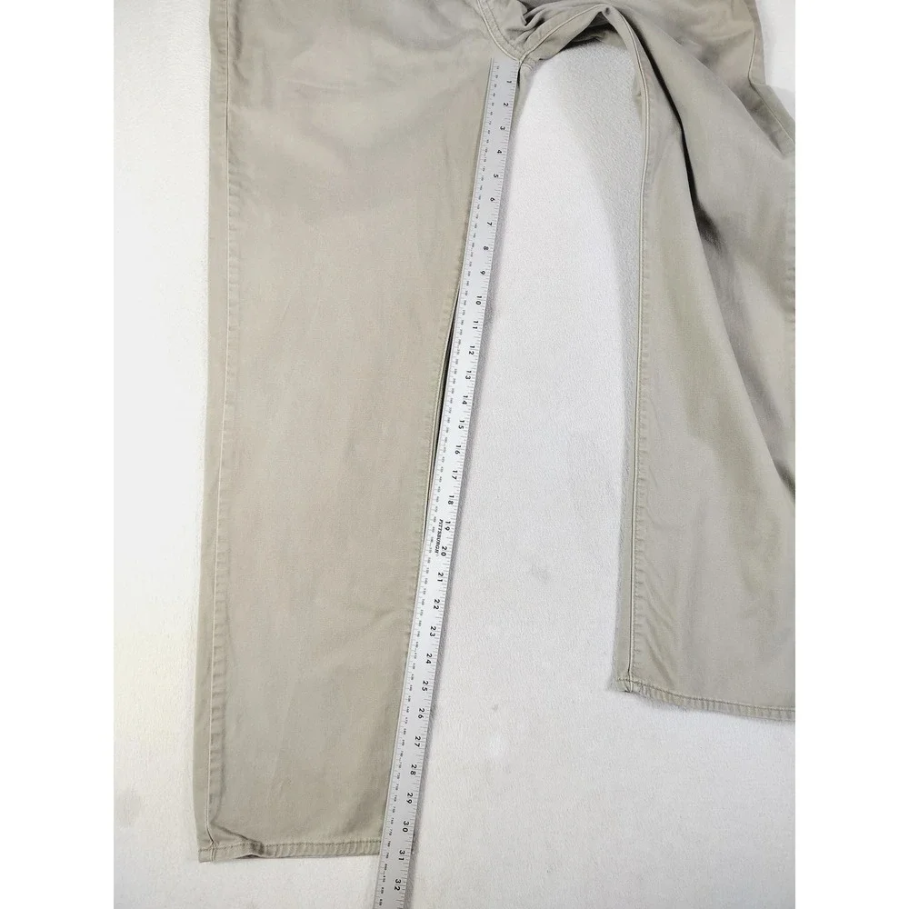 Kirkland Signature Pants Mens 36‎ Beige Stretch Denim Khakis Casual Workwear